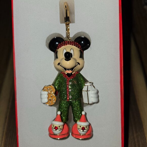 Disney BAUBLEBAR Mickey Mouse Christmas PJ's Bag Charm - Picture 3 of 5